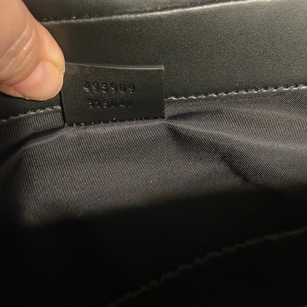 Gucci Black GG Messenger Baby Bag with Red and Navy Web Strap